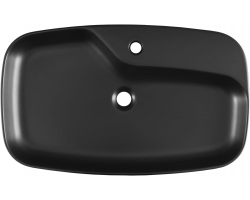 Allen Brau Liberty Раковина чаша 70x43x9h см с 1 отверстием, цвет: черный 4.32011.31