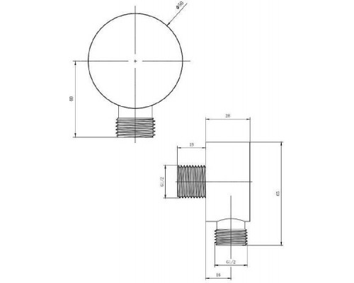 Allen Brau Priority Шланговое подключение 5x4,6x6,5h см, цвет: хром 5.31A15-00