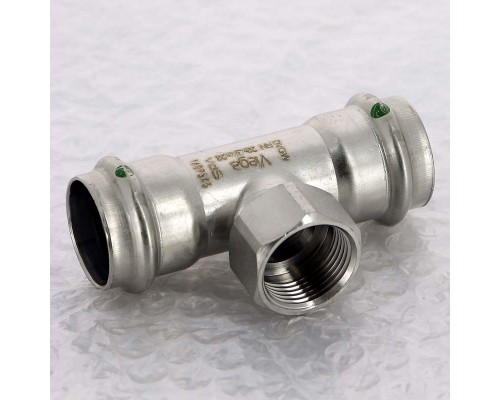 Тройник пресс-В нержавеющая сталь Sanpress Inox VIEGA 28х3/4"х28