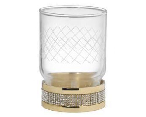 Boheme Royal Cristal Стакан для ванной настольный, цвет: золото 10931-G