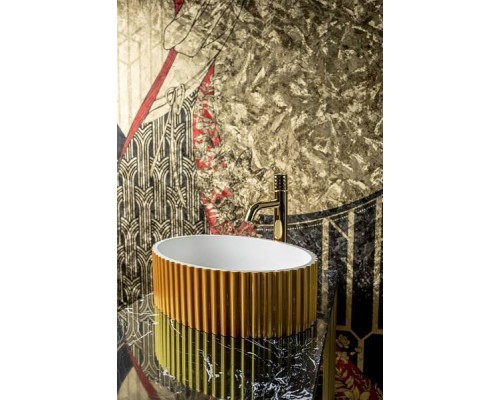 Boheme Monaco Раковина мебельная овальная 50х35х14h см, цвет: gold 878-G