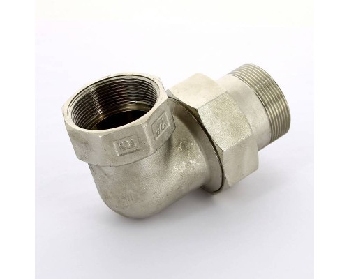 Разъемное соединение НВ угловое с прокладкой O-ring никелированное TIEMME 2" Разъемное соединение НВ угловое с прокладкой O-ring никелированное TIEMME 2"