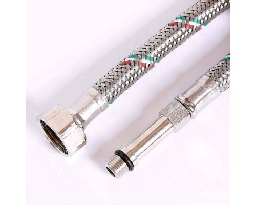 Гибкая подводка для смесителя UNI-FITT МL10х1 - 1/2" 80 см оплетка из нержавеющей стали