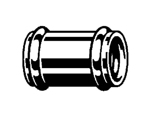 Муфта двухраструбная с двумя уплотнительными прокладками хромированная VIEGA