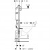 Модуль Geberit Duofix для подвесного унитаза, 112 см, с бачком Delta 12 см, клавиша Delta51, белый