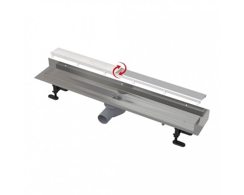 Лоток душевой Alcaplast APZ23-DOUBLE9 750 мм с решеткой DOUBLE (полная или под плитку) нерж.сталь