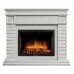 Каминокомплект: Очаг Electrolux EFP/P-2520LS N, портал Bricks 25 камень белый, белая эмаль