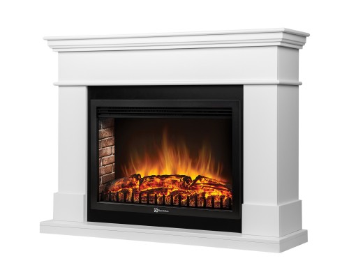 Каминокомплект: Очаг Electrolux EFP/P-3020LS N, портал California 30, белый