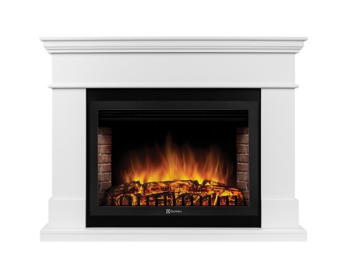 Каминокомплект: Очаг Electrolux EFP/P-3020LS N, портал California 30, белый