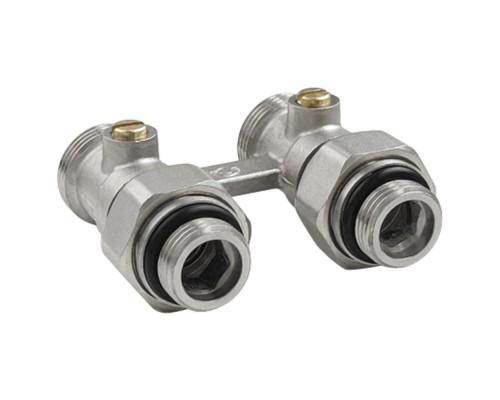 Узел нижнего подключения радиатора прямой 3/4"(с компл. адаптеров 1/2") VALFEX (VF.345.01.034.012)