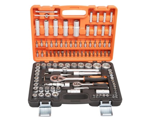 Набор инструментов P.I.T. MaxPiler MXT-108-SET (108 предметов, 1/2" и 1/4", CrV)