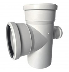 Крестовина канализ. бесш. однопл. ПП 110* 50* 50*87гр. мм СИНИКОН КОМФОРТ с растр. белая (уп.20 шт)