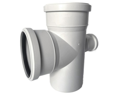 Крестовина канализ. бесш. однопл. ПП 110* 50* 50*87гр. мм СИНИКОН КОМФОРТ с растр. белая (уп.20 шт)