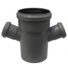 Крестовина однопл. канализ. ПП 110* 50*50*67гр. мм с растр. серая Синикон стандарт (Valsir)