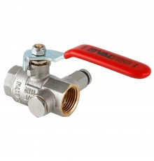 Кран шаровый с дренажом и воздухоотводчиком "рычаг" ВВ ВР 3/4" (Valtec VT 245) уп 10 шт