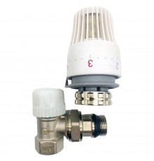 Клапан термостатический с головкой угловой 1/2" RVKS205.02 (TIM)