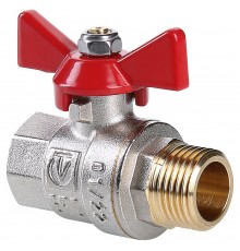 Кран шаровый "бабочка" ВН внутренняя наружная резьба 1/2" (Valtec VT.218) уп 12 шт