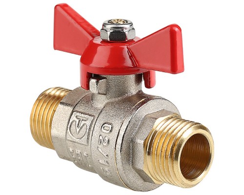 Кран шаровый "бабочка" НН наружная резьба 1" (Valtec VT.219) уп 6 шт