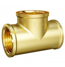 Тройник прямой LD DN20 внутренняя резьба, латунь