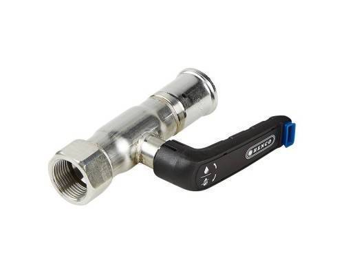 Кран шаровой HENCO из нерж. стали с ручкой, пресс-ВР 26x3/4" Кран шаровой HENCO из нерж. стали с ручкой, пресс-ВР 26x3/4"