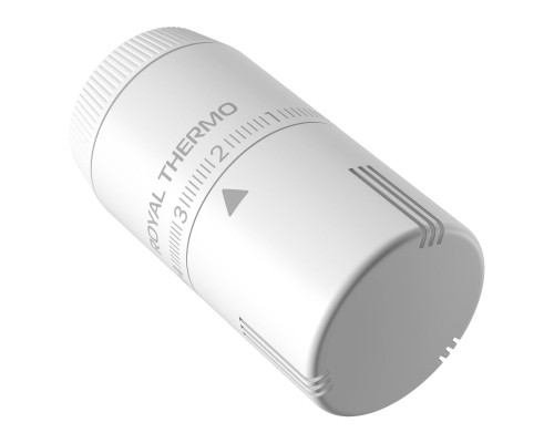 Термоголовка жидкостная Royal Thermo Design М30х1,5 (белый) Термоголовка жидкостная Royal Thermo Design М30х1,5 (белый)