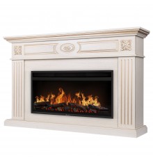 Каминокомплект: Очаг Electrolux EFP/P-4220LS, портал Siena 42/40/36, сл. кость с зол. патиной