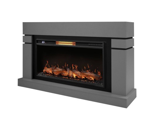 Каминокомплект: Очаг Electrolux EFP/P-4220LS, портал Lindos 42/40/36, светло-серый, р/в