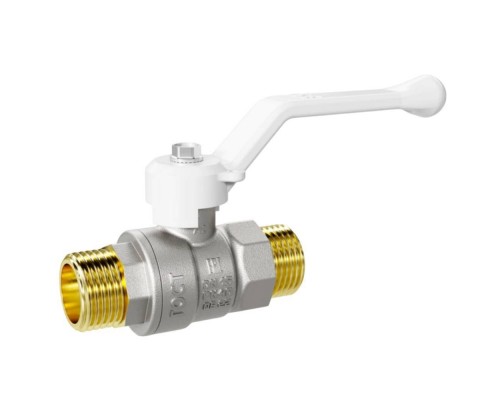 Кран шаровой латунный LD Pride 47.25.Н-Н.Р (White) Ду 25 Ру 40 нр-нр, рычаг