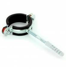 Хомут Uni-Fitt 2 1/2" (75-80 мм) с резиновым уплотнителем, шпилькой и дюбелем