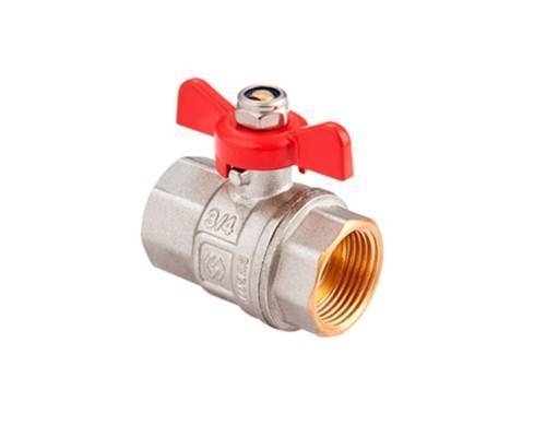 Кран шаровый полнопроходной ROYAL thermo Yorhe 3/4" ВВ, бабочка Кран шаровый полнопроходной ROYAL thermo Yorhe 3/4" ВВ, бабочка