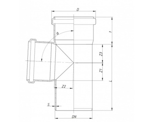 Тройник Ostendorf 250х250x87гр. KGEA НК PVC рыжий Тройник Ostendorf 250х250x87гр. KGEA НК PVC рыжий