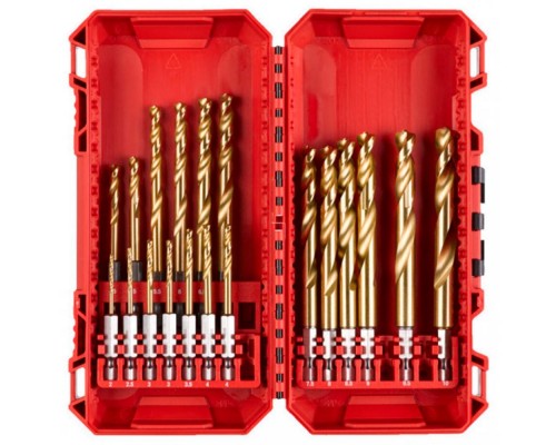 Набор сверл по металлу Milwaukee RedHEX HSS-TiN (19шт) 4932493866 Набор сверл по металлу Milwaukee RedHEX HSS-TiN (19шт) 4932493866