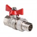 Кран шар. Valtec VT.227.N.06 BASE ВН 1" с американкой бабочка