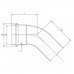 Уголок VIEIR 45 град. нерж. сталь 22а×22 VER-PRO (50/5)