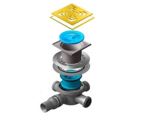Трап точечный PESTAN Confluo Standard 15Х15 Square 3 Gold