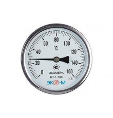 Термометр биметалл БТ-1-100 160С Дк100 L=60 G1/2" осев ЭКОМЕРА БТ-1-100-160С-L60