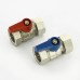 Комплект кранов шаровых UNI-FITT 1" x 3/4" с накидной гайкой и уплотнением (2 шт)