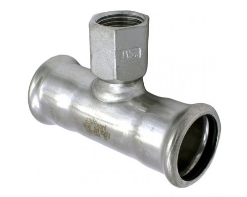 Тройник нерж AISI316L Дн35х3/4"х35 Ру16 пресс/ВР Inoxpres RM 189304035 Тройник нерж AISI316L Дн35х3/4"х35 Ру16 пресс/ВР Inoxpres RM 189304035