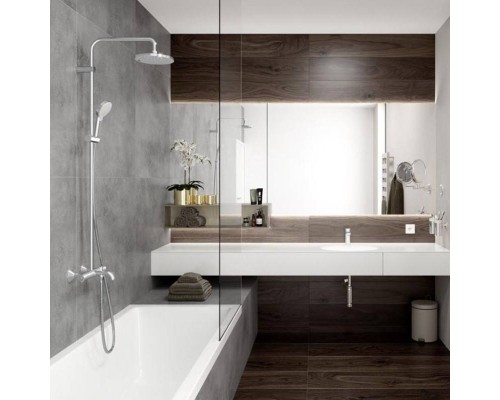 Смеситель для раковины HansGrohe HG Vernis 100 Blend со сливным гарнитуром матовый черный