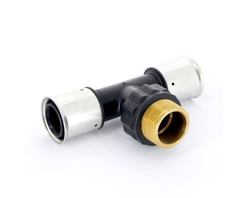 Тройник пресс-Н" PVDF HENCO 40х1"1/4х40