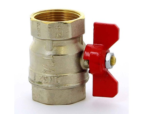 Кран шаровой ВВ MISTRAL бабочка TIEMME 1"1/4