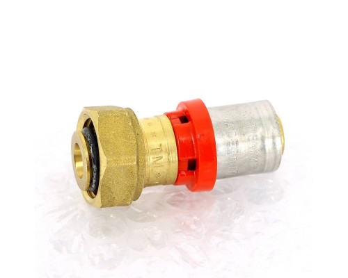Муфта пресс-В с утолщенными выходами и накидной гайкой TIEMME 16x(1/2"x15)