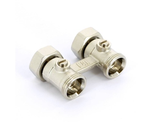 Узел радиаторный со встроенными кранами НВ UNI-FITT 3/4"ЕК х 3/4"ЕК 2-трубная система прямой