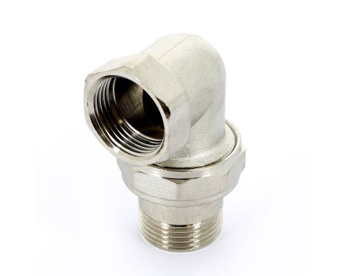 Разъемное соединение НВ никелированное с прокладкой O-ring UNI-FITT 1/2" угловое Разъемное соединение НВ никелированное с прокладкой O-ring UNI-FITT 1/2" угловое