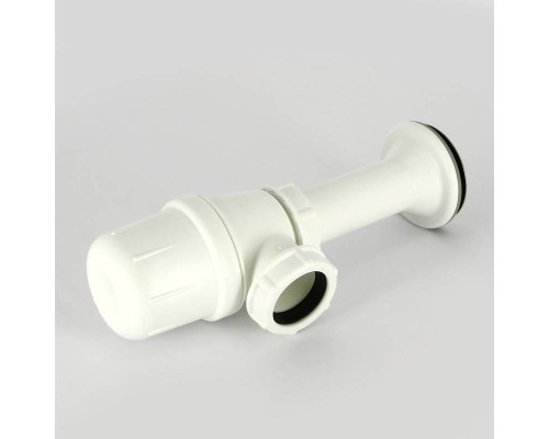 Сифон бутылочный с пробкой и розеткой без отвода, пластик VIEGA