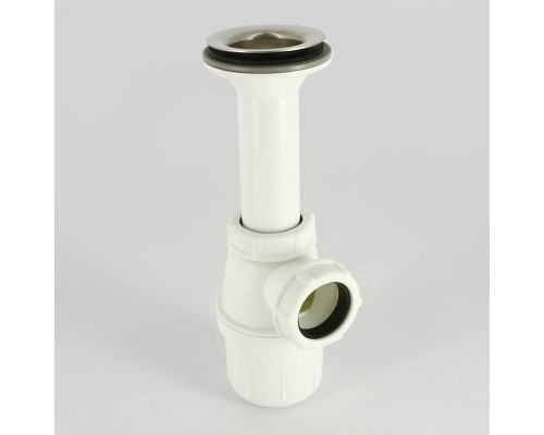 Сифон бутылочный с пробкой и розеткой без отвода, пластик VIEGA