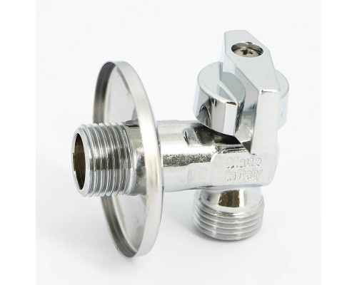 Кран шаровой НН UNI-FITT 1/2" для подкл. бачков / смесителей хром