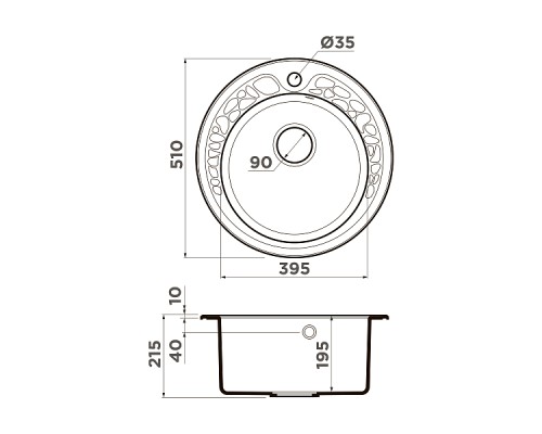 Omoikiri Tovada 51-SA Кухонная мойка Artgranit 51x51 см, цвет: бежевый 4993412 Omoikiri Tovada 51-SA Кухонная мойка Artgranit 51x51 см, цвет: бежевый 4993412
