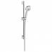Душевой гарнитур HansGrohe HG Crometta 100 Multi со штангой 65 см белый/хром