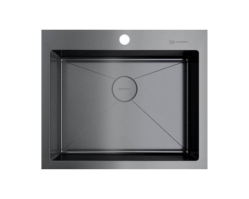 Omoikiri Akisame 59-GM Кухонная мойка нерж. сталь 59x51 см, цвет: вороненая сталь 4973096